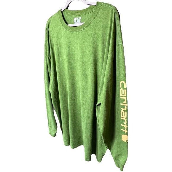 Carhartt Long Sleeve Pocket T-Shirt Men’s 3XL Tall Loose Fit Green Workwear - Picture 3 of 9